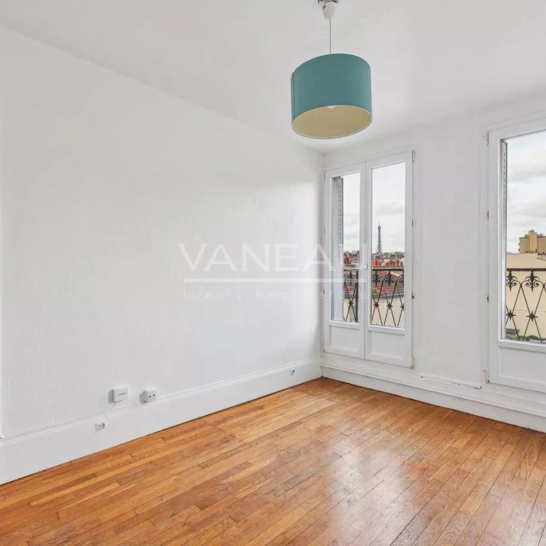 Paris 15ème Boucicaut-Lecourbe - 3 pièces dernier étage avec vue dégagée