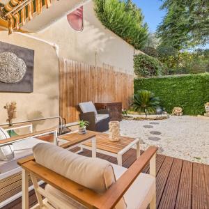 Le Cannet Mairie, magnifique 2 pièces en rez-de-jardin dans une 