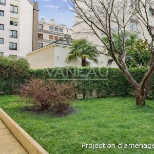 Deux pièces avec terrasse-jardin au calme