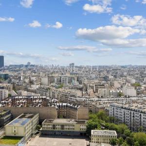 Paris XVe. Charles Michels-Javel.  Vue Paris et Seine
