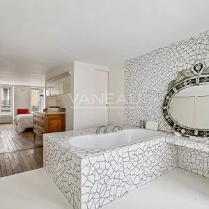 Paris 3è - Loft d'artiste en étage avec ascenseur