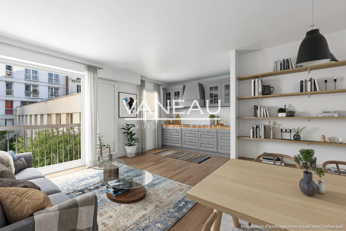 Paris XVe - Lecourbe - Studio lumineux au calme sur cour - profe