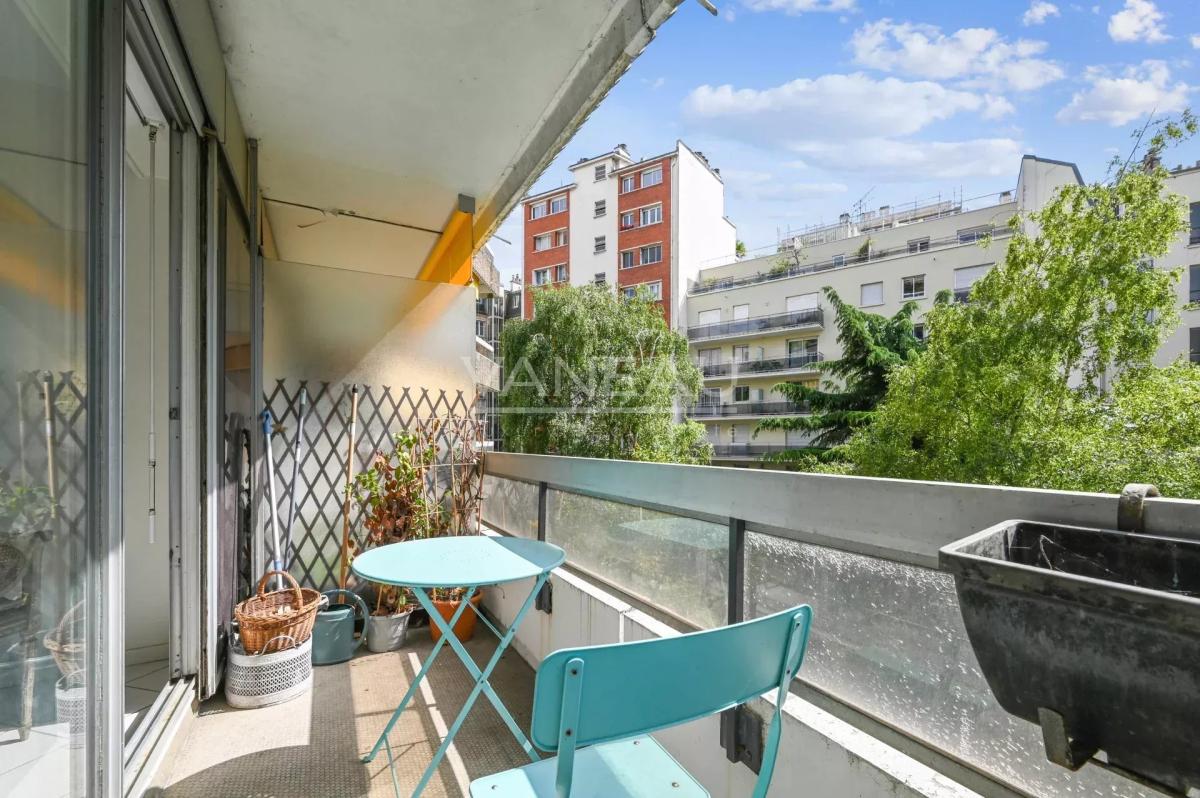 Convention Alleray - Studio avec balcon sur verdure