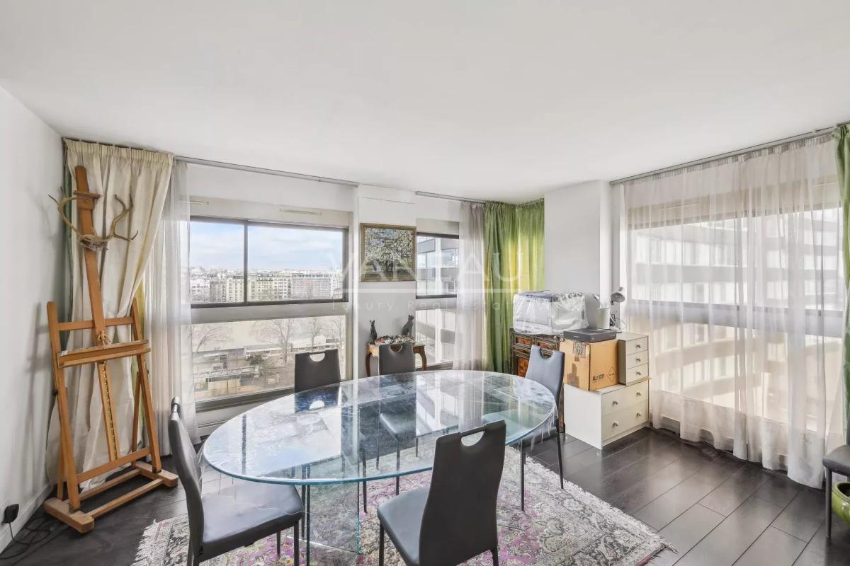 Paris XVe Vue Seine. Mirabeau - Javel -