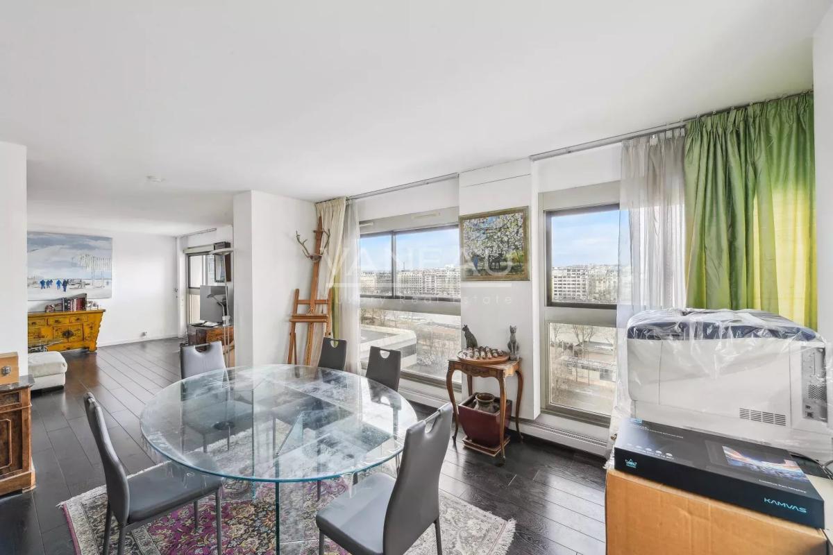 Paris XVe Vue Seine. Mirabeau - Javel -