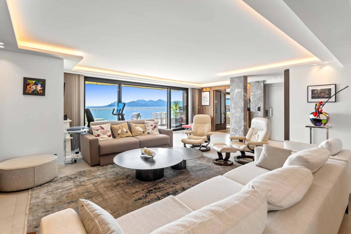 Cannes Plages du Midi - Penthouse 4 pièces vue mer à vendre