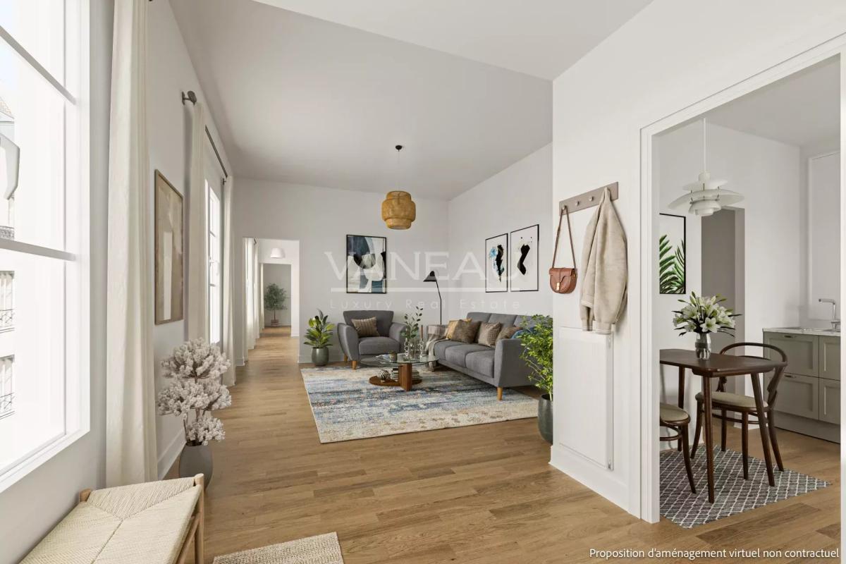 Paris IIe - Trois pièces à rénover - Beau potentiel -