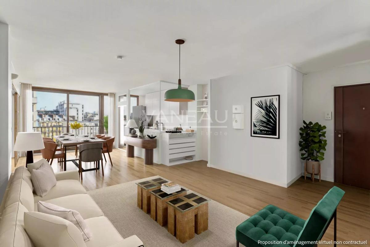 Paris 15ème - 4 pièces étage élevé - Vue dégagée