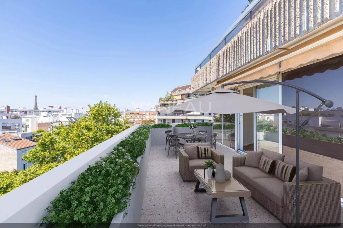 Paris 15ème 3 pièces avec terrasse sans vis-à-vis