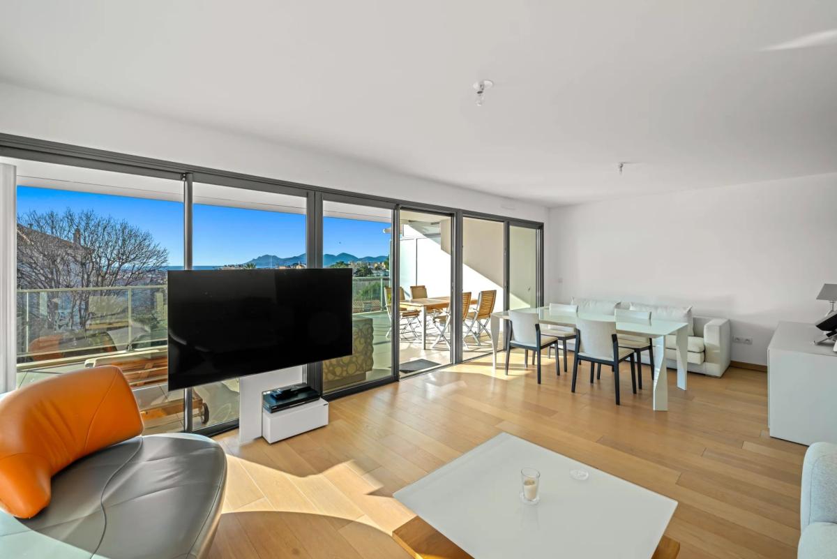 Cannes Montrose : Appartement en dernier étage, avec vue mer à v