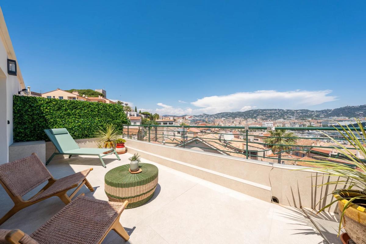 Cannes Plages du Midi - Penthouse 4 pièces vue mer à vendre