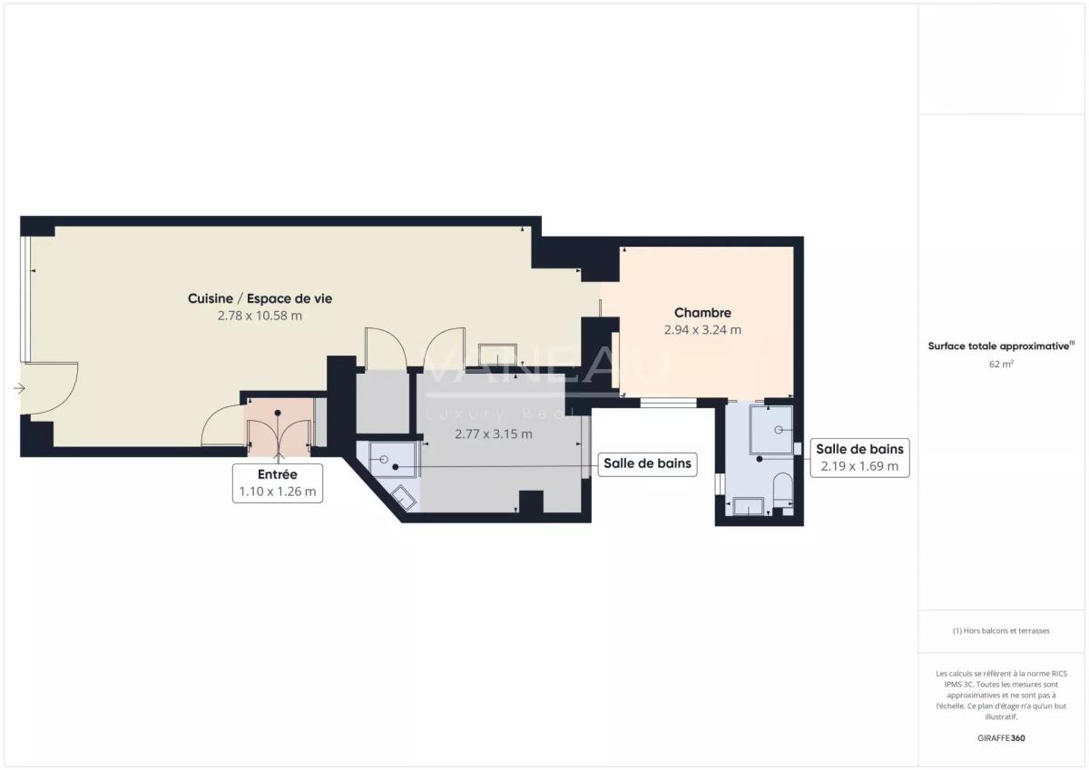 PARIS VIe _ 3P MEUBLEE PROCHE BON MARCHE