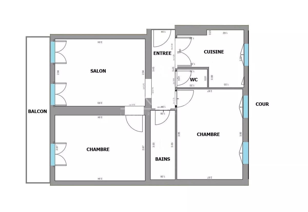 Paris 15ème Dernier étage balcon vue dégagée sur la tour Eiffel