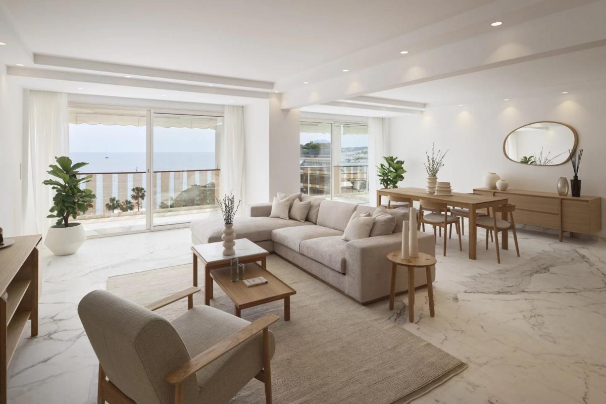 Cannes Croisette - Appartement 3 pièces rénové vue mer à vendre