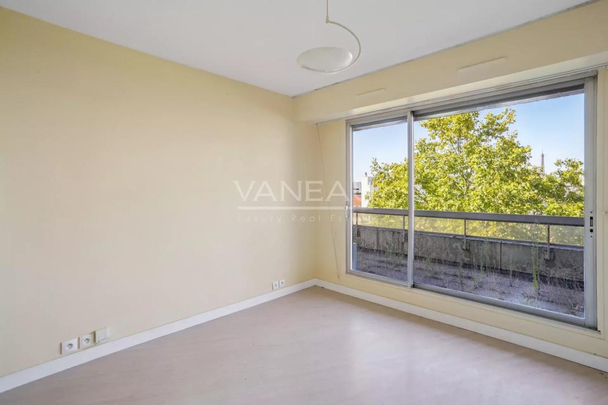 Paris 15ème 3 pièces avec terrasse sans vis-à-vis