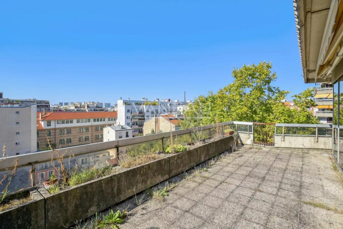 Paris 15ème 3 pièces avec terrasse sans vis-à-vis
