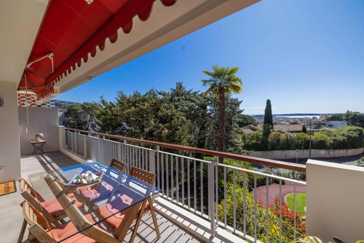 Cannes Petit Juas Appartement 3 pièces rénové vue mer à vendre
