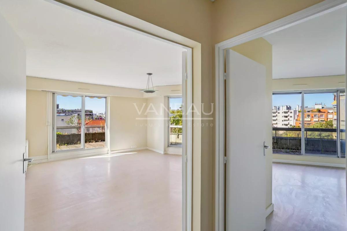 Paris 15ème 3 pièces avec terrasse sans vis-à-vis