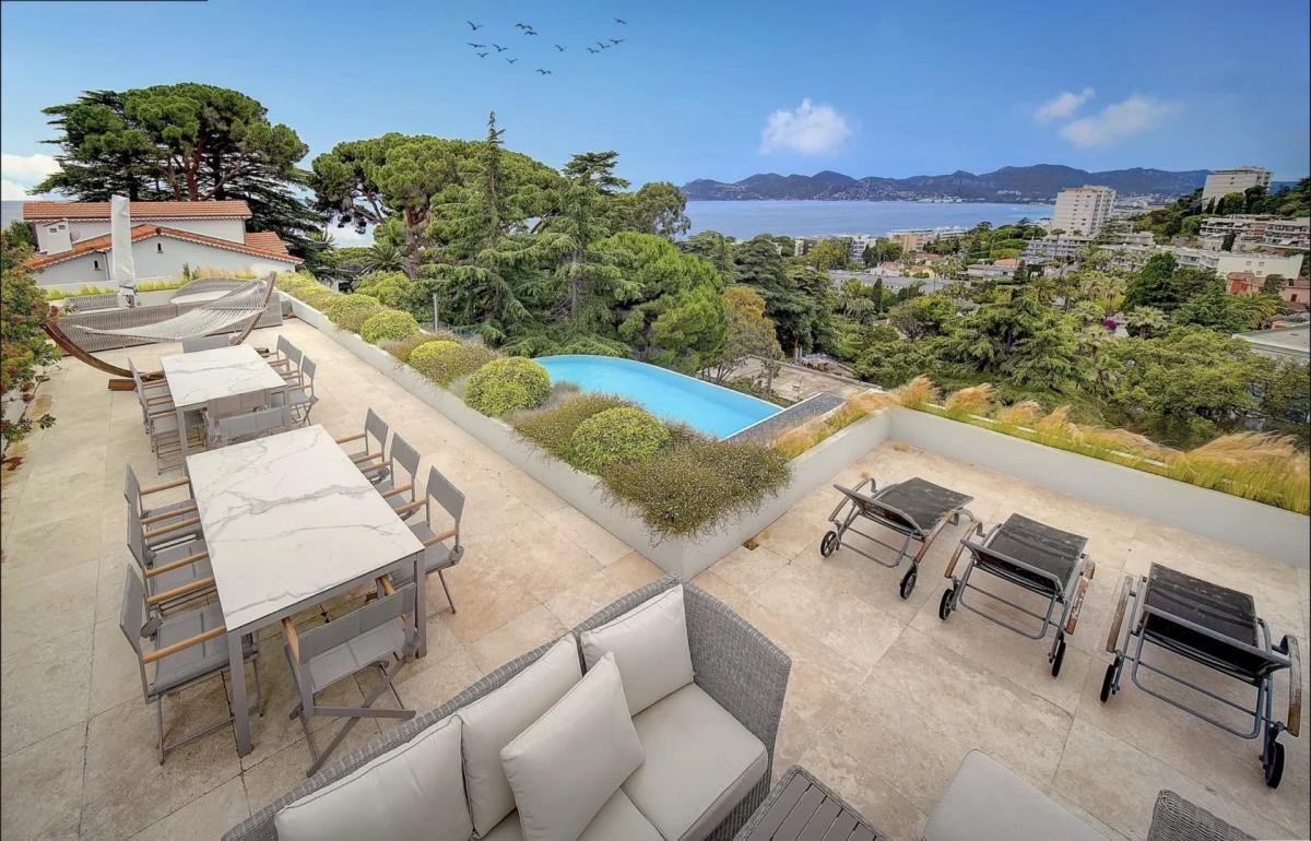 Cannes Croix des Gardes : Magnifique Villa avec vue mer panorami