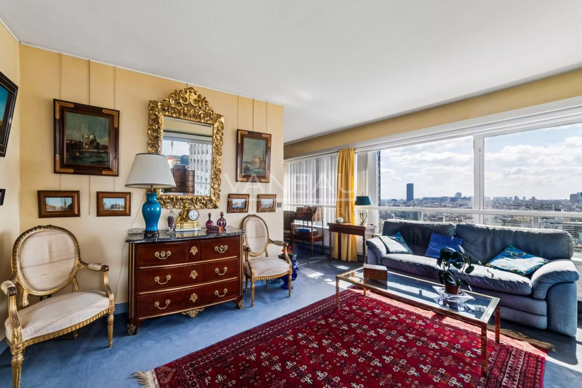 Paris XVe. Charles Michels-Javel.  Vue Paris et Seine