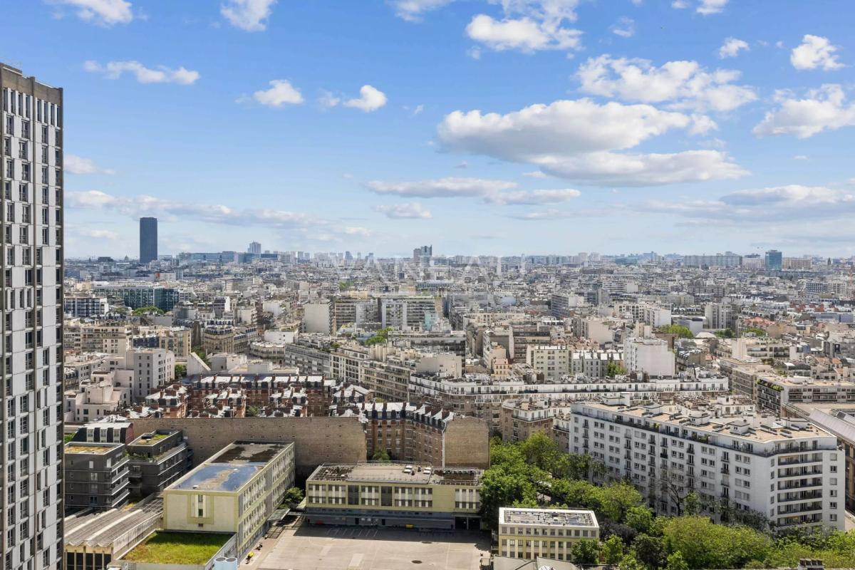 Paris XVe. Charles Michels-Javel.  Vue Paris et Seine