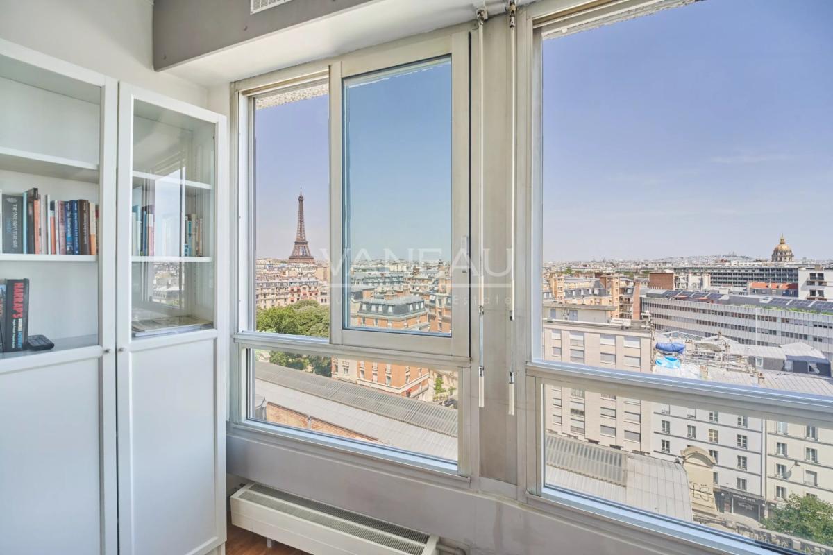 Paris XVe - Cambronne - Dernier étage avec vue monuments