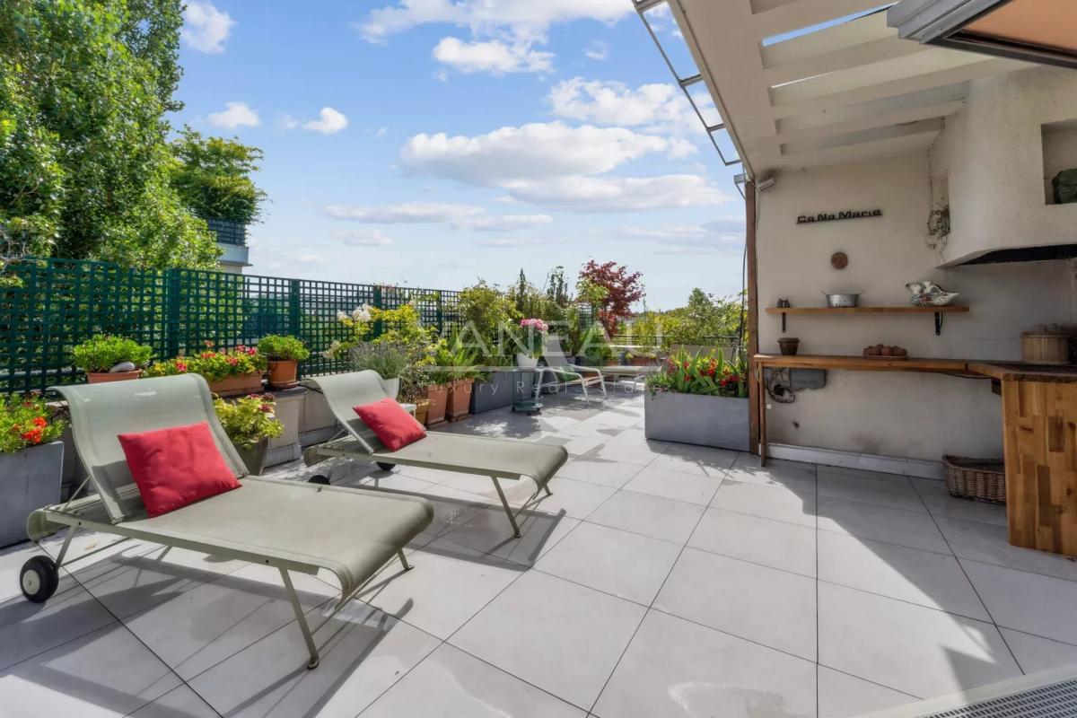 Neuilly  - Terrasse de plain-pied - Vue panoramique