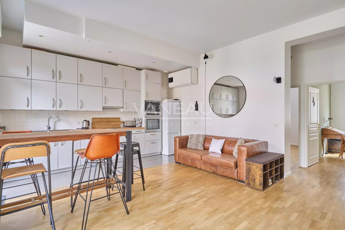 Boulogne-Billancout - Juste Limite Paris XVIè - Jardin intérieur à usage Privatif, rue Résidentielle